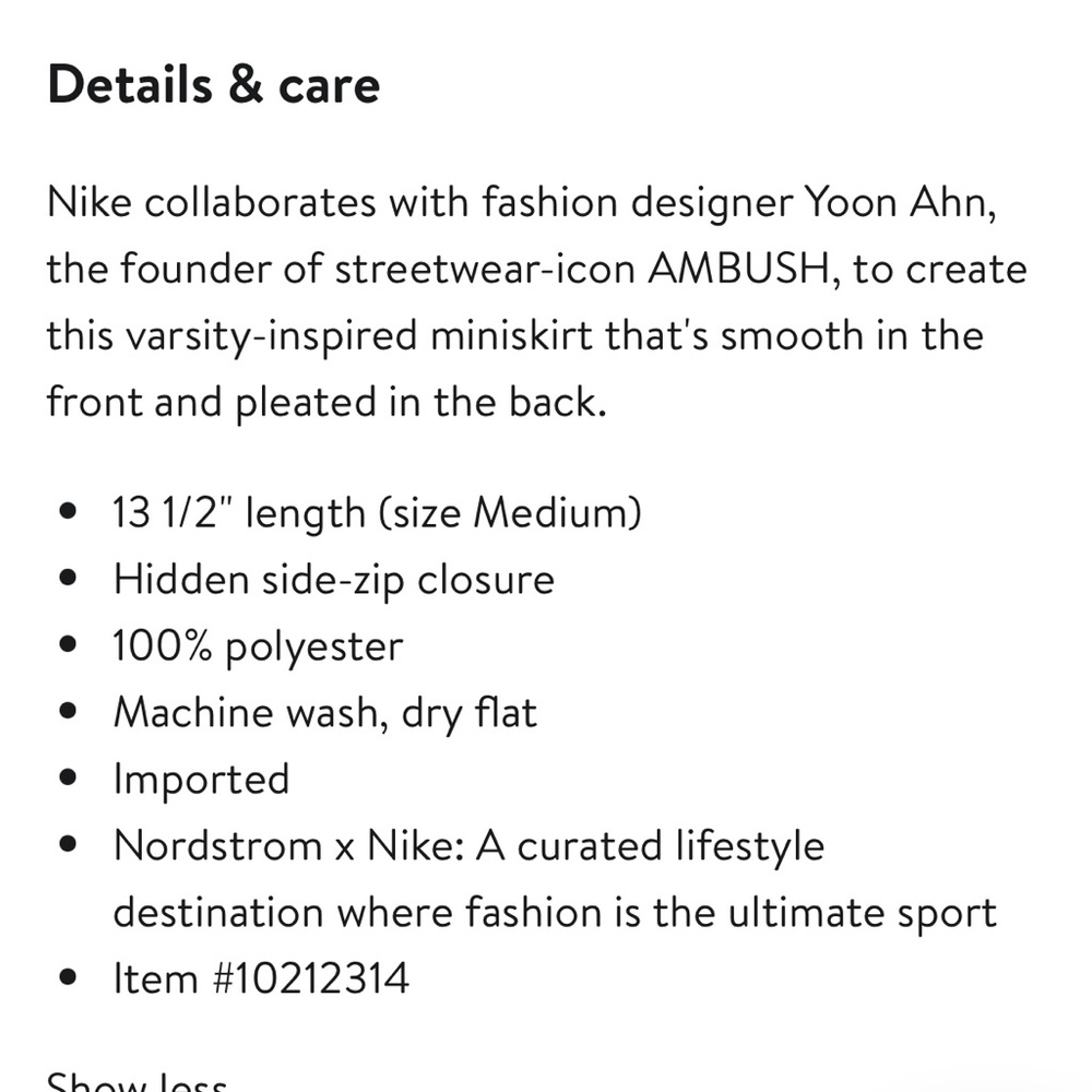 NIKE YOON AHN AMBUSH PLEATED SKIRT - Picture 5 of 5